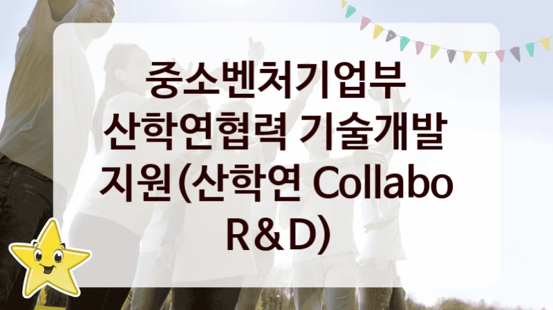 중소벤처기업부
산학연협력 기술개발 지원(산학연 Collabo R&D)