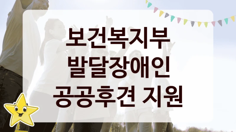 정부 복지 서비스 “발달장애인 공공후견 지원” – 보건복지부 신청 대상 및 제출 서류