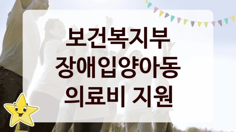 보건복지부
장애입양아동 의료비 지원