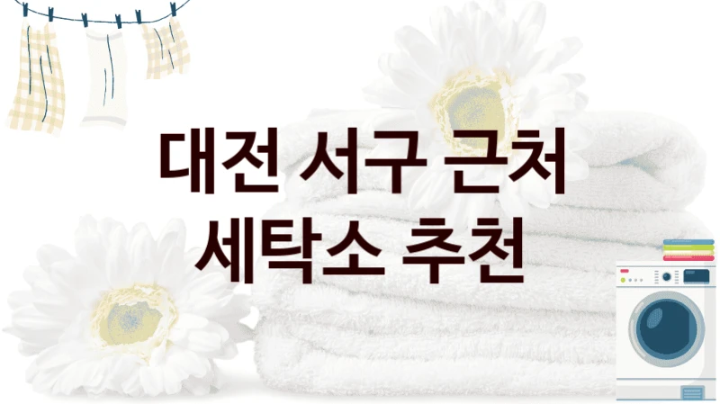 대전 서구 근처 세탁소 추천