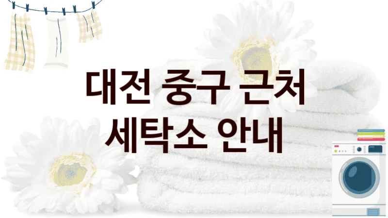 대전 중구 근처 세탁소 안내