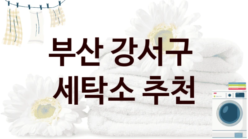 부산 강서구  세탁소 추천
