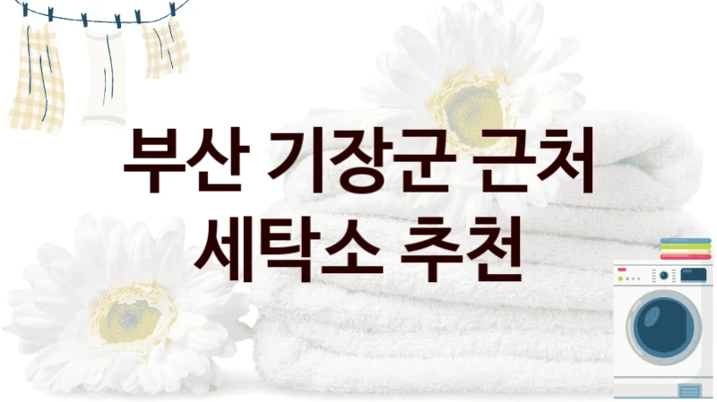 부산 기장군 근처 세탁소 추천