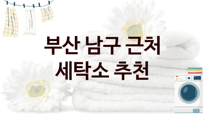 부산 남구 근처 세탁소 추천