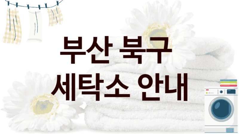 부산 북구  세탁소 안내