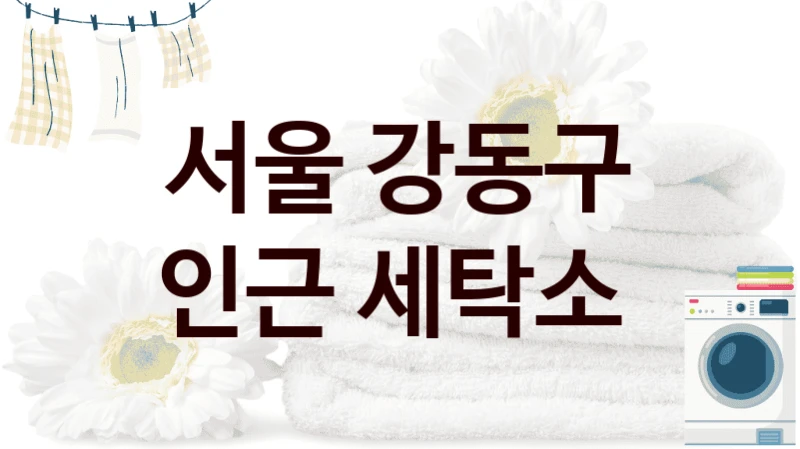 서울 강동구 인근 세탁소