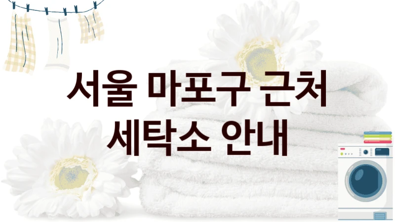 서울 마포구 근처 세탁소 안내