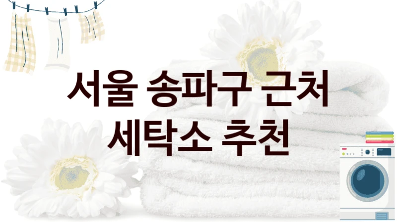 서울 송파구 근처 세탁소 추천