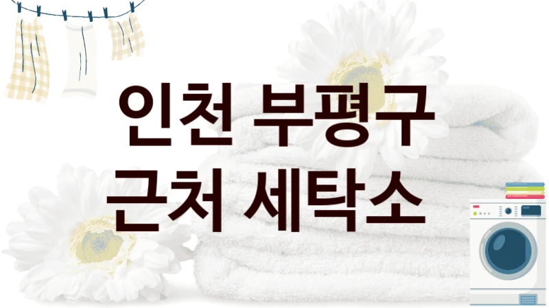 인천 부평구 근처 세탁소