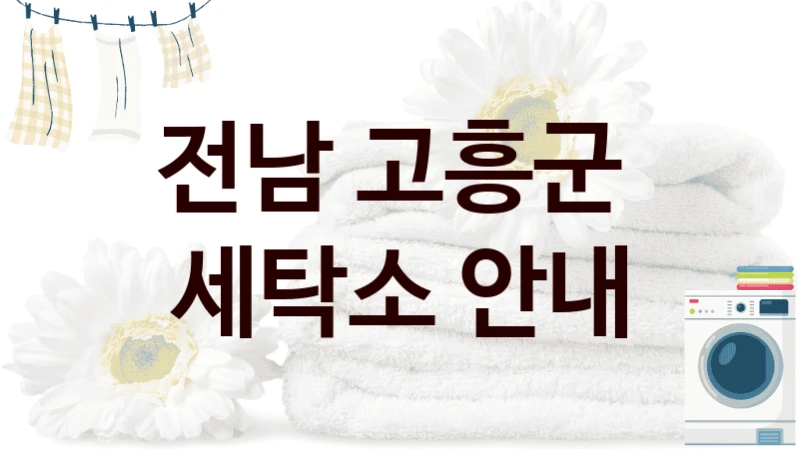 전남 고흥군  세탁소 안내