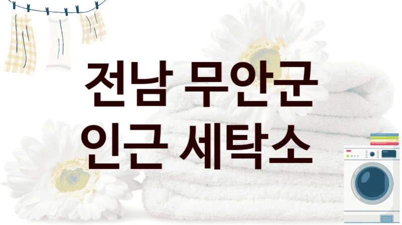 전남 무안군 인근 세탁소