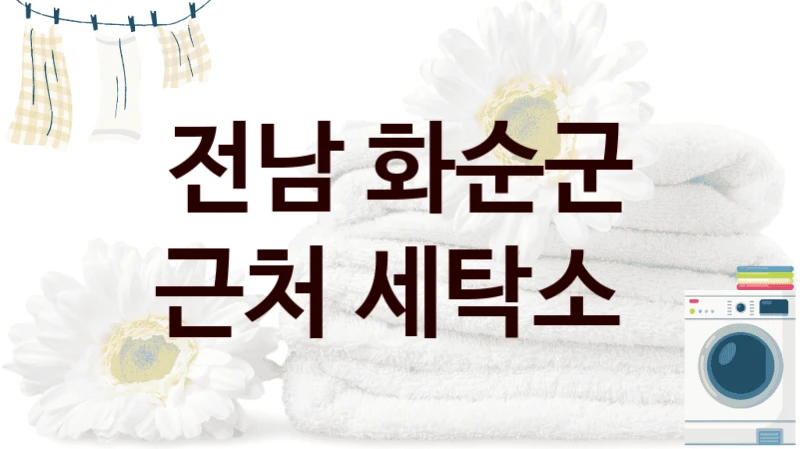 전남 화순군 근처 세탁소