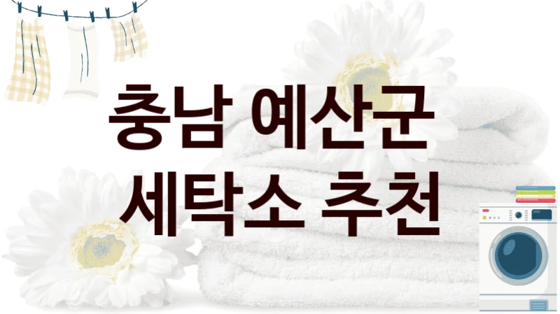 충남 예산군  세탁소 추천