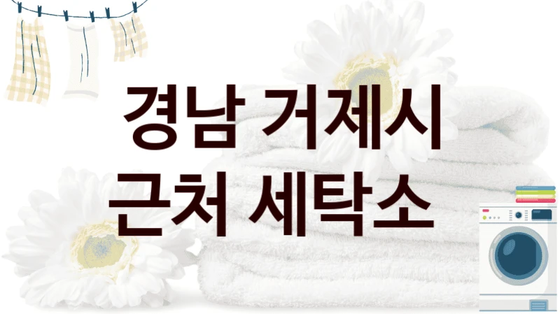 경남 거제시 근처 세탁소