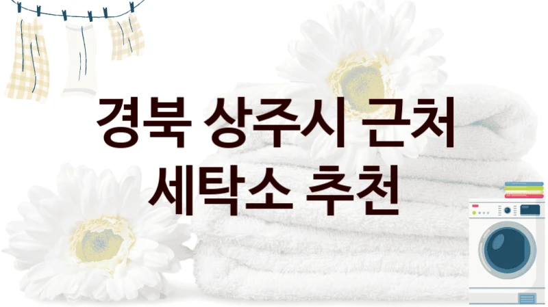 경북 상주시 근처 세탁소 추천