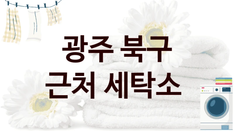 광주 북구 근처 세탁소