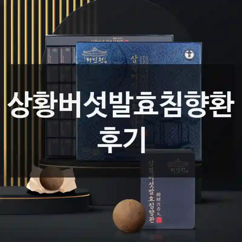 상황버섯발효침향환 후기