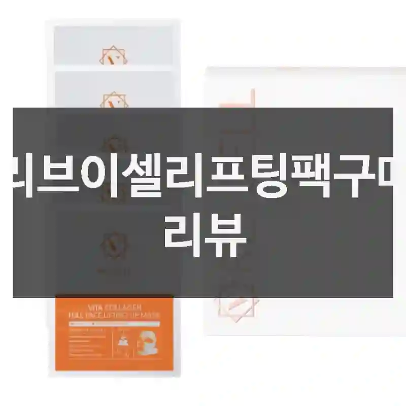 리브이셀리프팅팩구매 리뷰