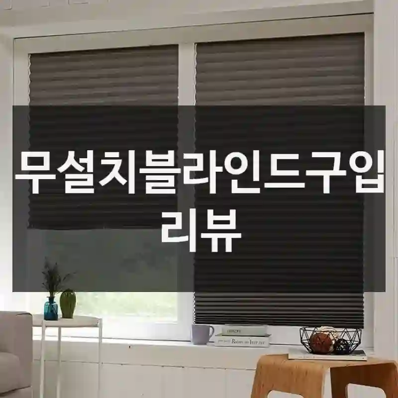 무설치블라인드구입 리뷰