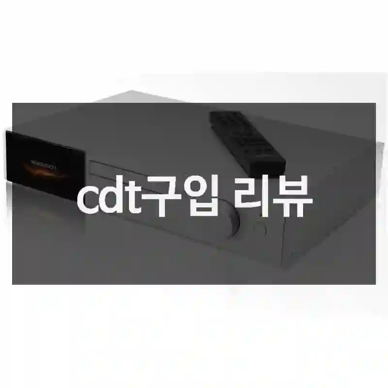 cdt구입 리뷰